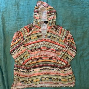 Tribal hooded blouse size 1x